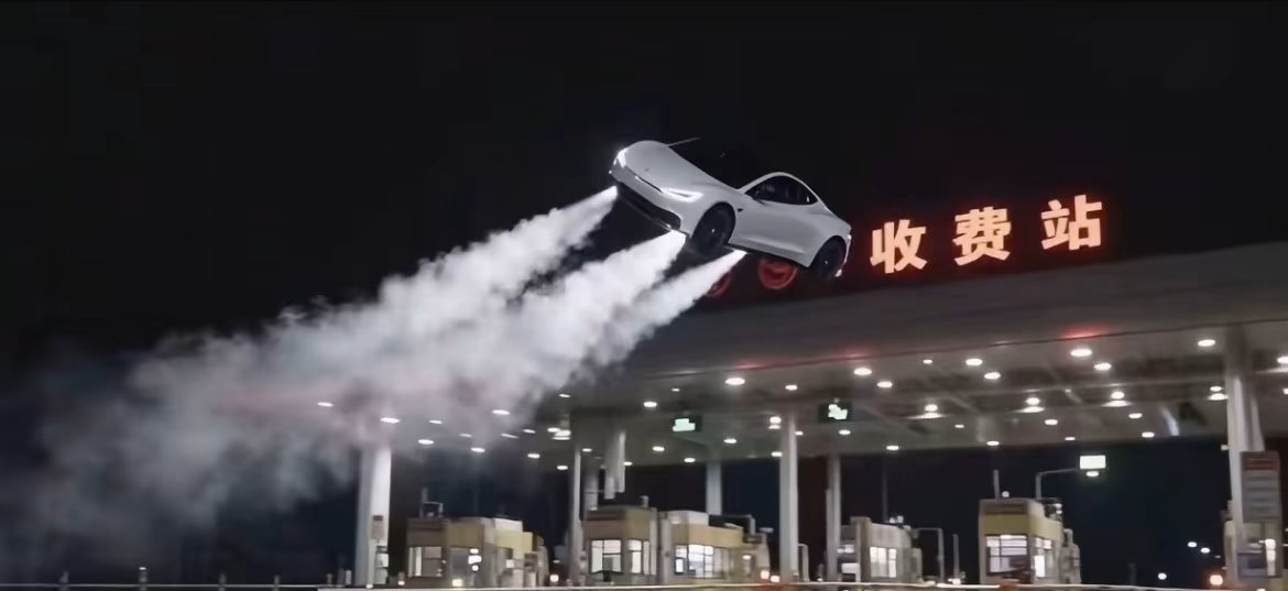 Tech_DamonLZ's tweet photo. 以后上高速是不是就可以这样？🤣

Let's fucking go!
#roadster https://t.co/zAkuCyx58Q