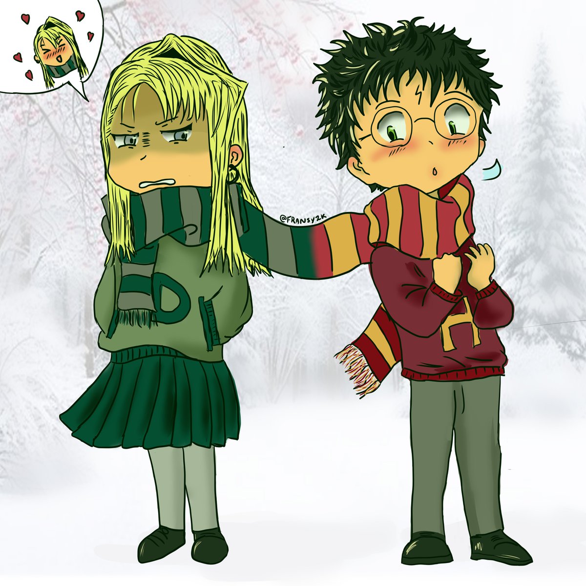 Fransyzk's tweet photo. #HarryPotterFanart #Malfoid

Molly ama este ship, le pide constantemente actualizaciones a Ron, le cae pesimo Lucius, pero Dracaena es tema aparte, por esto para navidad le tejió a la chica su propio Suéter Weasley y una bufanda muy especial para la parejita

Espero les guste 💚 https://t.co/KIJQQyNf2X