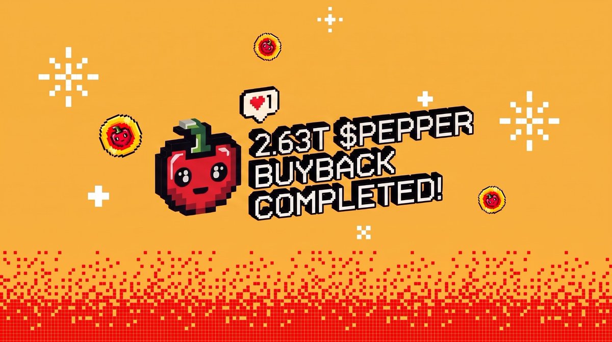 PepperChain's tweet photo. FOUR MORE BUYBACKS. THE STREAK LIVES ON.🔥

BUYBACK #065 — COMPLETED.
BUYBACK #066 — COMPLETED.
BUYBACK #067 — COMPLETED.
BUYBACK #068 — COMPLETED.

Pepper Parliament has moved to the new 25K $CHZ daily allocation, keeping the buyback mechanism running with long-term sustainability in mind.

New allocation. Same Pepper spirit.

THE PEPPER NEVER LOSES ITS SPICE. 🌶️