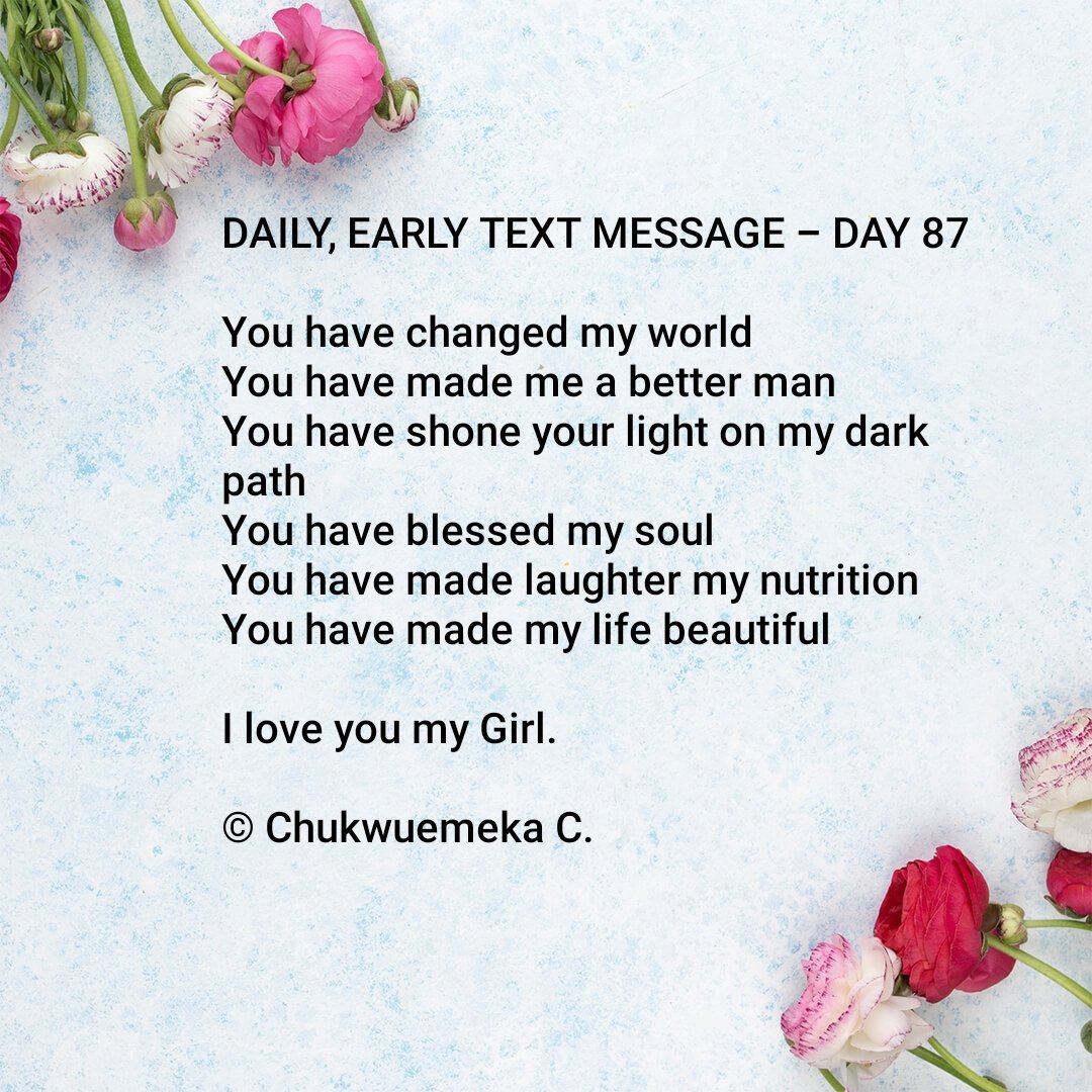 Chukwuemeka_OC's tweet photo. What a better way to start their morning?
Telling them you love them in different ways.
©️ Chukwuemeka Obasi
#pc #loveandlife #relationships #explore #love #feeling #fyp #fypシ゚ https://t.co/FWxb0VnTJl