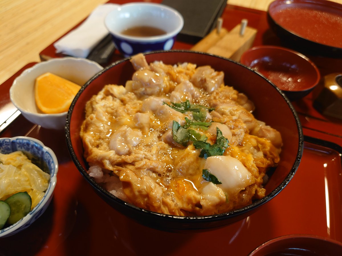 AritchVFR's tweet photo. じゃん！
親子丼を宗和膳で頂きます！
美味いっす。このお店で食事ができると思えば、高くはないかも。座布団に座るときは、いきなり踏んだらだめだぜ。 https://t.co/WgzGjvdm2b
