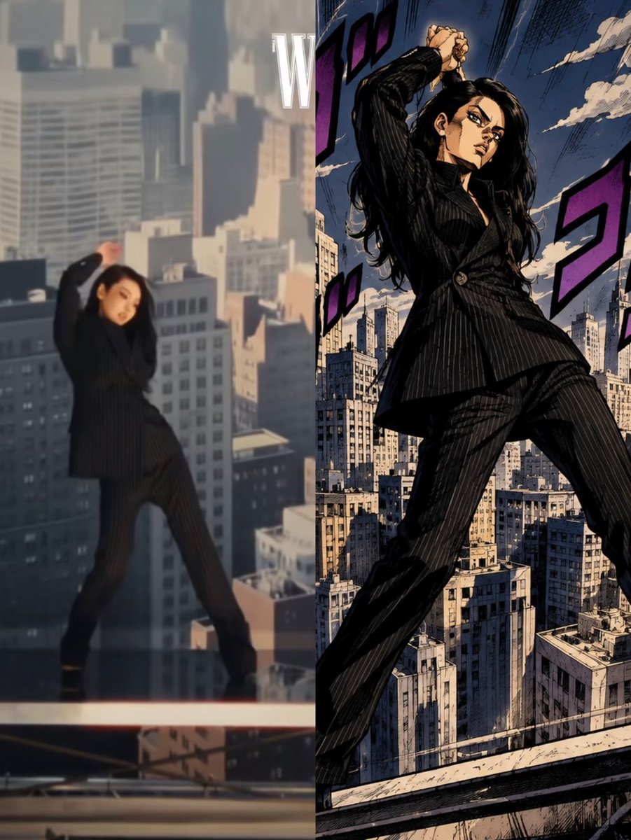 ei_ningning's tweet photo. No way… Ningning’s W Korea poses are literally JoJo reference material 😳She was born for this bold, dramatic energy https://t.co/98ICLPsI3H