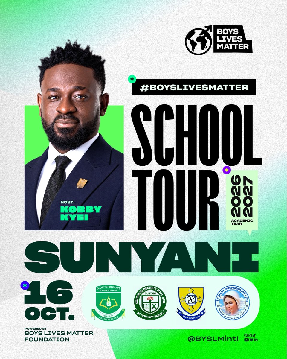 KobbyKyei_'s tweet photo. Our activities for today! 🇬🇭

 Visiting these schools in Sunyani for the #BoysLivesMatter School Tour. A day of impact ahead! Big thanks to the schools for welcoming us. ❤️ https://t.co/KEYaejmXmg