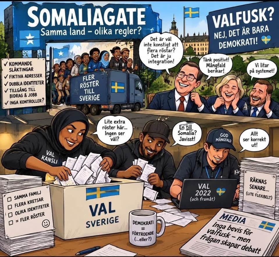 DonMart67439221's tweet photo. @katjanouch @Expressen Svenska riksdagsvalet med kommunisterna framstår allt mer som en komedi där tvivelaktiga asylrelaterade invandrare via klanröstning röstas in med personkryss.

Det här skitpartiet @vansterpartiet borde ogiltighetsförklaras, att kalla Sverige för bananrepublik är inte lågt nog.
⬇️ https://t.co/Md1aqNiCXO