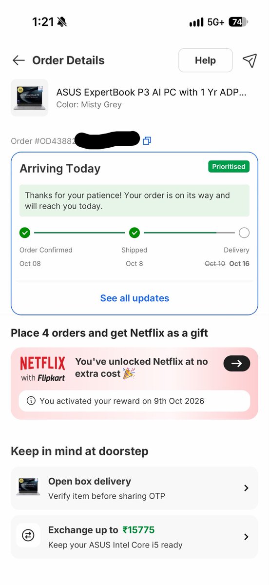 askpranavraj's tweet photo. Dear @Flipkart, how is this acceptable? My laptop has still not been delivered, and for the past ONE WEEK, all I’ve been hearing is, “You’ll get an update soon.” But there’s no delivery, no proper resolution, and no clear answer.
#BBD https://t.co/VOHaH4KxhX