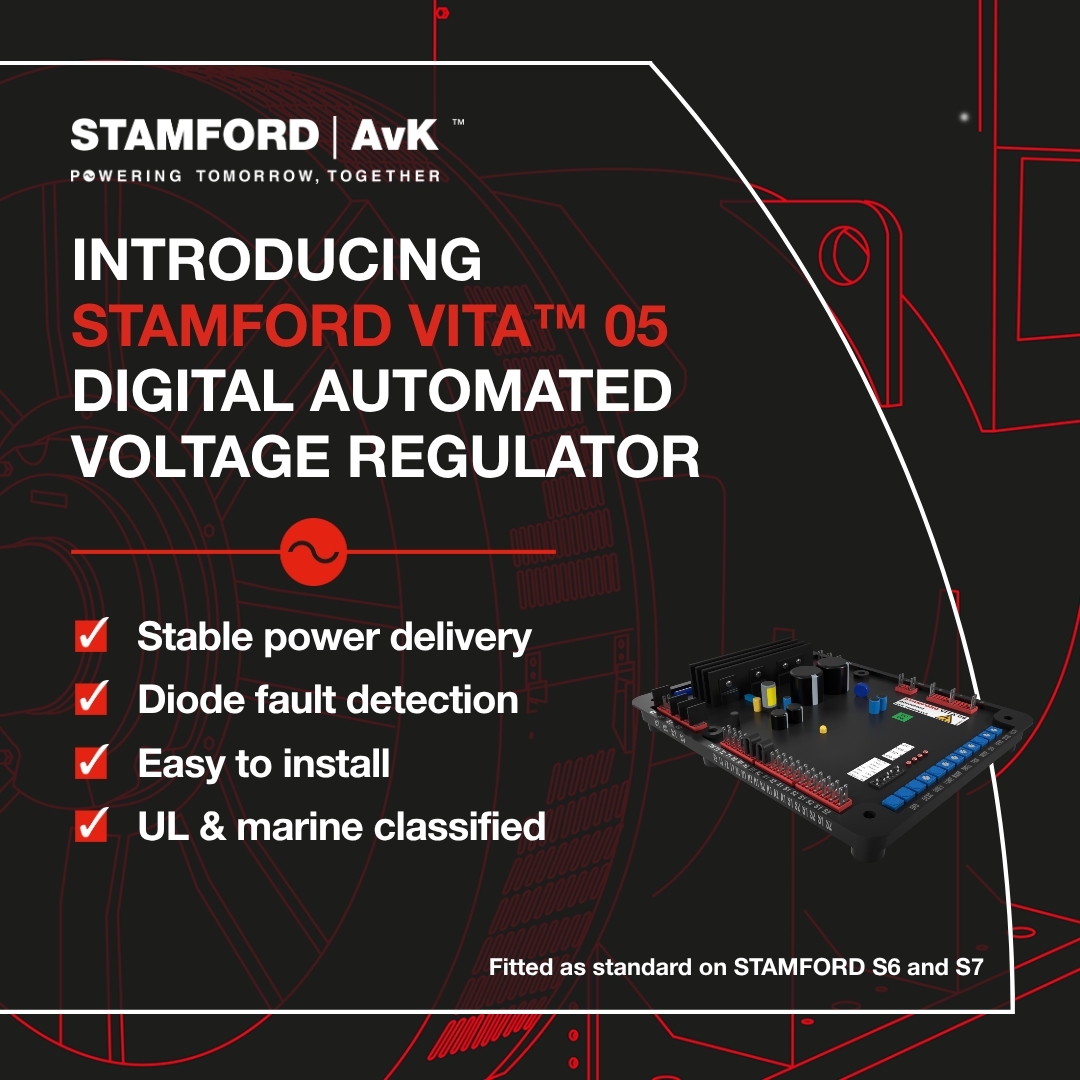 STAMFORDAvK's tweet photo. The STAMFORD VITA™ 05 Digital Automatic Voltage Regulator (AVR) is now fitted as standard on STAMFORD S6 and S7 alternators.

Designed for precise voltage regulation.

Explore the VITA™ 05: https://t.co/DtCW97XrSd

#STAMFORDAvK #LetsPowerUp #Alternators #VITA05 #DigitalAVR https://t.co/OlWIjnvYB3