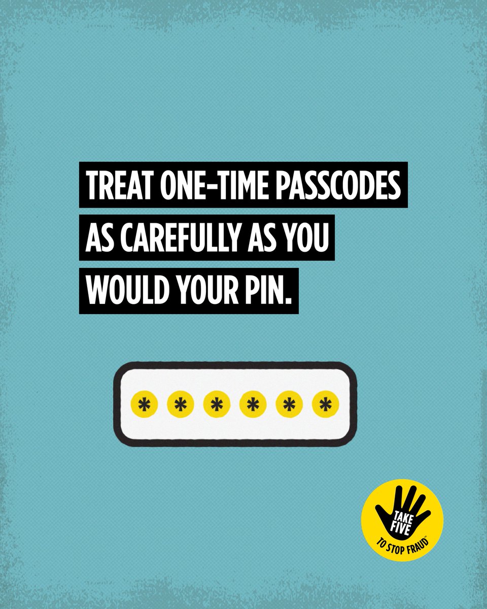 PSOSEdinburgh's tweet photo. Stop and Think – don’t click that link.

•Always type the web address directly it into your browser
•Treat one-time passcodes as carefully as you would your PIN
•If you don’t recognise spending on your account, contact your bank immediately. https://t.co/5VLo31yy62