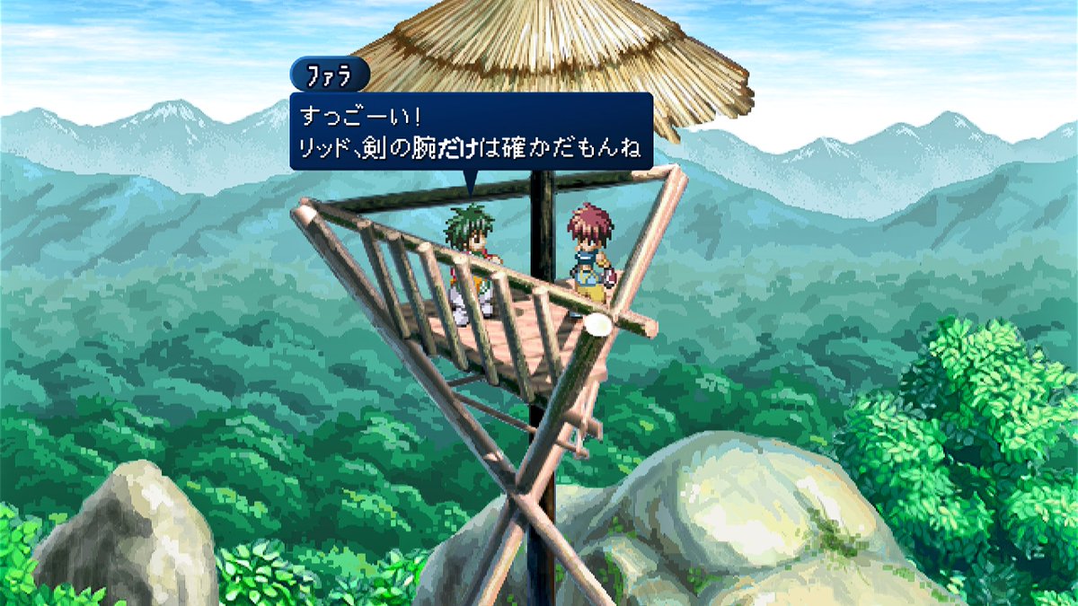 mugi_kanagi's tweet photo. 去年、オリジナル版を遊んだのでリマスター版の綺麗さがよく分かります。3~4枚目はグラフィック設定をそれぞれリマスター/オリジナルにしたものです。オリジナル版は引用に☝️ #TOER #テイルズ #エターニア
https://t.co/JoLMgHhnRs https://t.co/WJBGEjfXzG