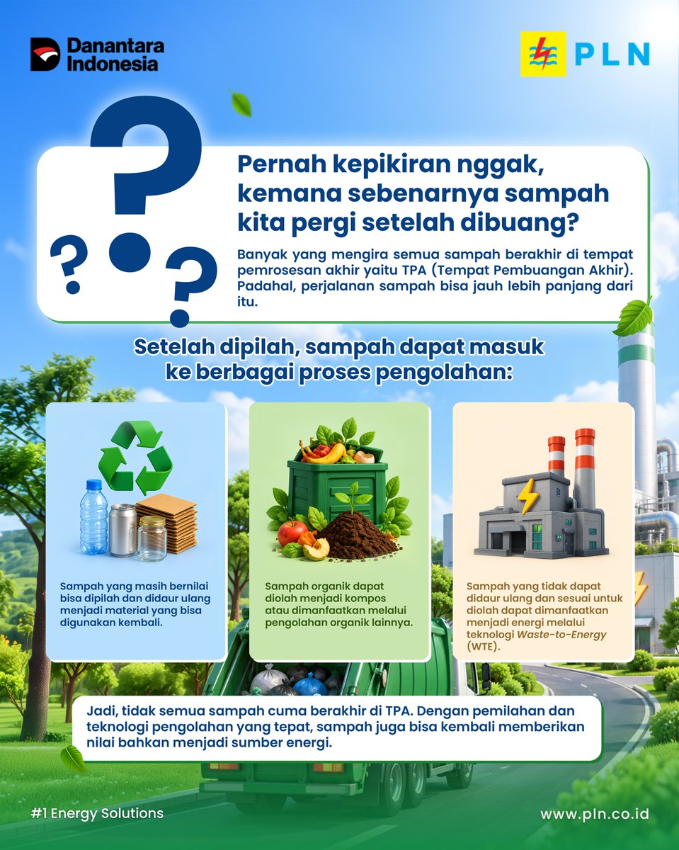 MarosElectrizen's tweet photo. Electrizen, pernah terpikir sampah yang kita buang bisa kembali menghasilkan energi? ♻️⚡

#pln #plnuntukindonesia #wastetoenergy #psel #plnuidsulselrabar https://t.co/E5J5wvRpwk