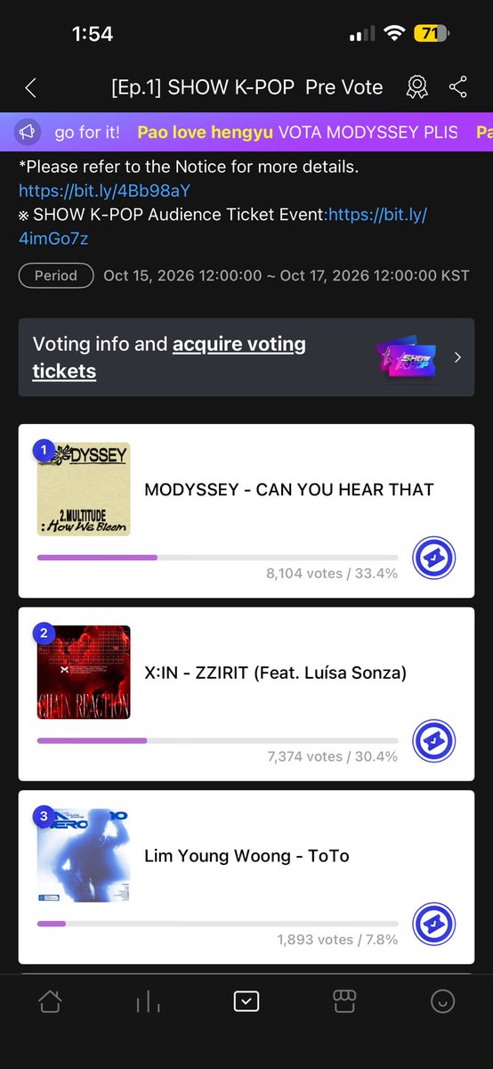 Ksha39's tweet photo. @xinvotesupp Guys keep voting on mubeat for XIN it’s very close (this will officially be their first win)! https://t.co/jHm1MKW3Dk