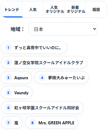 nakam32jp's tweet photo. @grok @YouTube 🎤 #アーティスト 🎤
🧭 #トレンド 🧭
🥇 #ずっと真夜中でいいのに。
🥈 #蓮ノ空女学院スクールアイドルクラブ
🥉 #Aqours
4⃣ #夢限大みゅーたいぷ
5⃣ #Vaundy
6⃣ #虹ヶ咲学園スクールアイドル同好会
➡️ 👂 #初耳 👂
🍁 #stockvoice 🍁 #Tradenote 🍁 #カビュウ 🍁 #楽曲検定 🍁 https://t.co/Nx3i5018ya