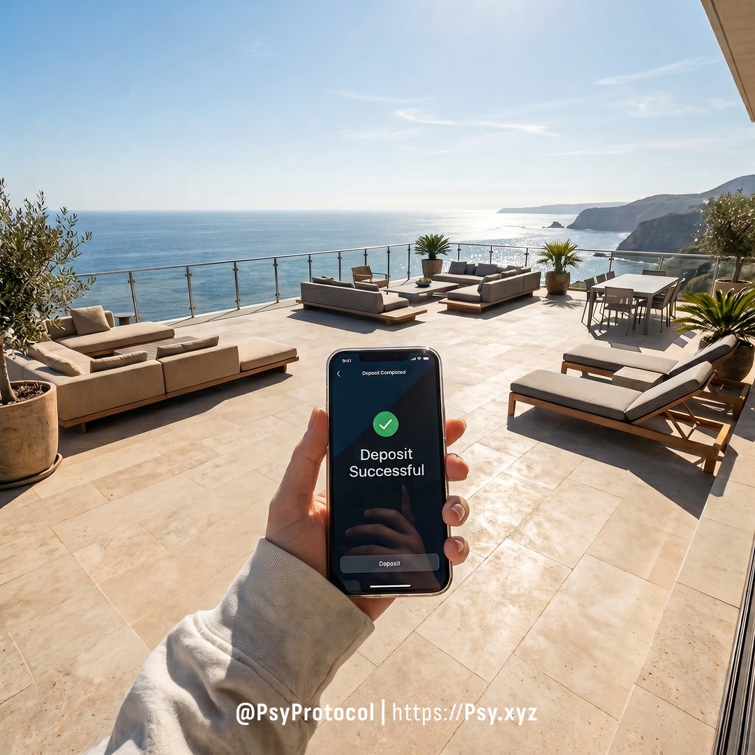 PsyProtocol's tweet photo. GM 😎
My first deposit into Psy this week felt kinda major ngl. 
If only you could see it, what's the first thing you'd move in? https://t.co/EtCcLi7E56