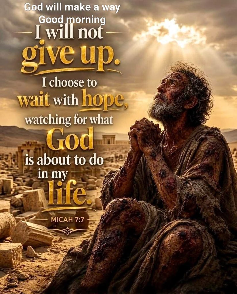 Gracebaakoko's tweet photo. Micah 7:7 https://t.co/ffn7YRi74j