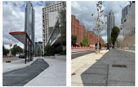 willnorman's tweet photo. With 1.5m daily cycle trips, and the potential for many more, we're expanding London's network of Cycleways. 

Good to see the progress being made on the new Nine Elms bike lanes. https://t.co/97ZtJFZciZ
