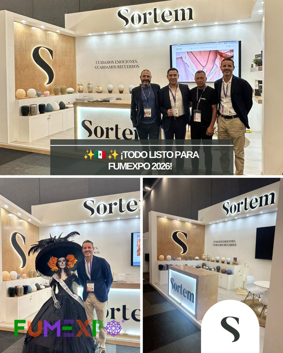 SortemDelivery's tweet photo. 🚀🇲🇽✨ ¡Arrancamos FUMEXPO 2026!

Primer día en la feria y ya tenemos todo listo. Bajo el lema "Cuidamos emociones, guardamos recuerdos", venimos a compartir nuestras últimas novedades, productos y soluciones para el sector.

#FUMEXPO #SectorFunerario #EquipoSortem #Mexico https://t.co/ePLJAw9wmF