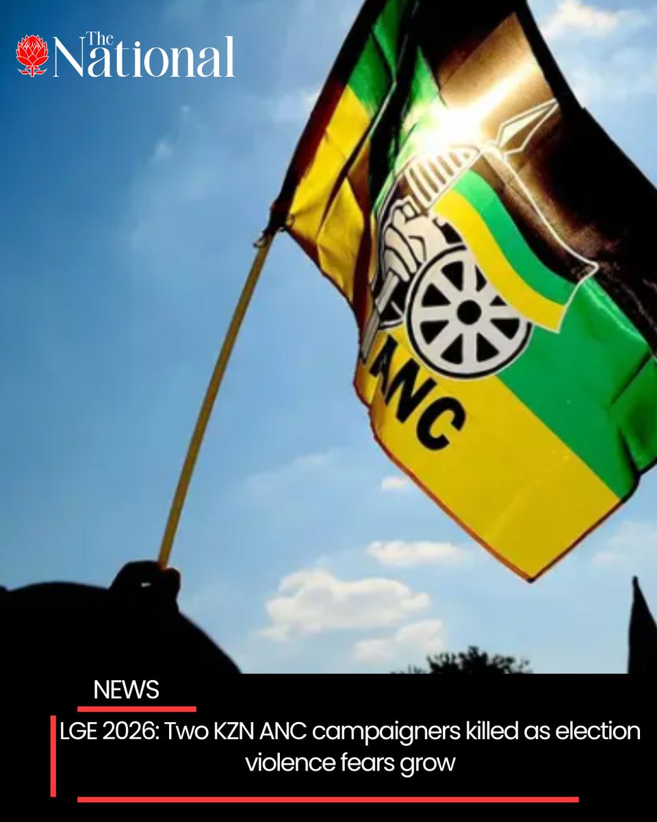TheNationalZA's tweet photo. The ANC has condemned the killing of two members campaigning in Umgababa, KZN. Police say the motive is unknown, with political intolerance not ruled out, ahead of the November 4 elections.
Read more: https://t.co/sKXTDRQ2w1
#TheNationalSA https://t.co/SnI9aZTQAO