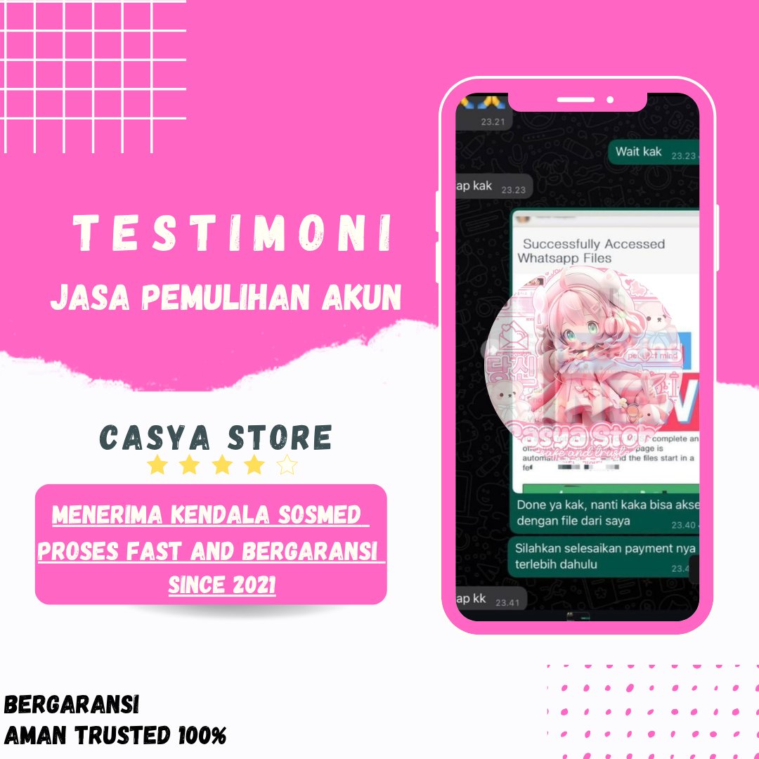 taqiohj's tweet photo. OPEN LAYANAN JASA PEMULIHAN HACK AKUN , HAPUS AKUN, SADAP WA &amp; LACAK LOKASI 📍

WhatsApp, TikTok, Facebook, Instagram, Gmail • SEMUA JENIS SOSMED🌼

| Terhalang kode login /A2F
| Akses hilang total / Akun di hack
| Akun nonaktif &amp; Terkunci

Fast Proses , Wa dibio‼️ https://t.co/nkqAeGlb79