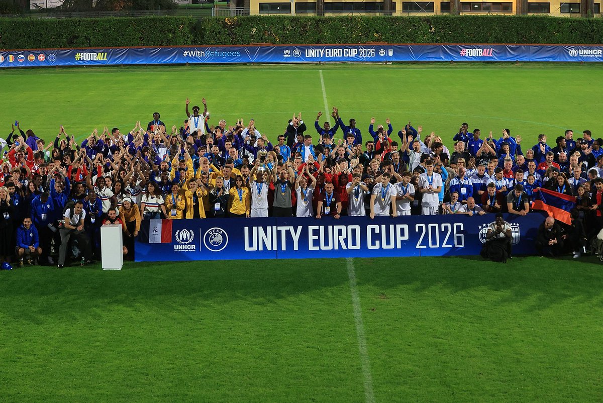 FIGC's tweet photo. 𝑰𝑵𝑫𝑬𝑺𝑪𝑹𝑰𝑽𝑰𝑩𝑰𝑳𝑬 💙🫂

È stato un onore e un privilegio poter ospitare a Coverciano la quinta edizione della #UnityEUROCup 👋🏻

➡️ https://t.co/Een3OPn5mR 

#FIGC #UEFA #UNHCRItaly #refugees https://t.co/RKqBCT1Qnd