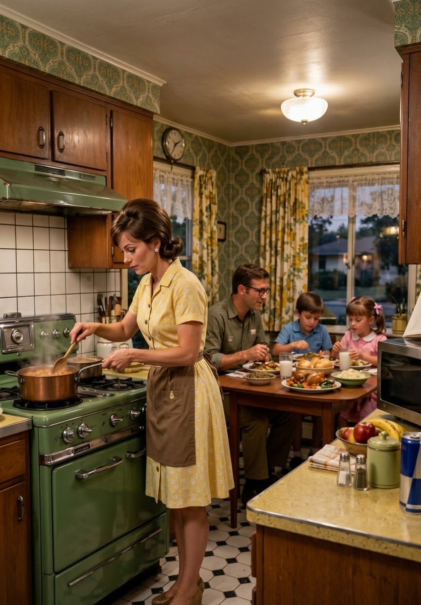 Sophia7x6's tweet photo. Can you spot the ONE thing

 that doesn't belong in 1960? 🕵️‍♀️🤔 
Look closely! 👇 https://t.co/mwShC1NnSv
