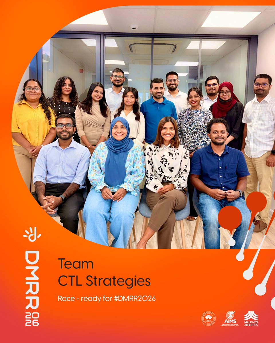 Dhiraagu's tweet photo. Showing up in full force! πͺπ½ππ½
γ
€
Team CTL Strategies is ready to take on #DMRR2026 together. See you at the start line! ππ½ββοΈππ½ββοΈ
γ
€
π
Friday, 20 November 2026 | HulhumalΓ©
@ctlstrategies
More info ππ½ https://t.co/pA5gxlnNiy
γ
€
#DMRR2026 #BuiltToMove #Dhiraagu #DhiraaguMaldivesRoadRace #LargestRunInTheMaldives