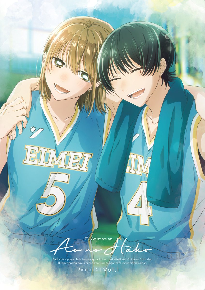 aonohako_PR's tweet photo. ◩━━ 　
🏸ジャケットイラスト公開🏀               　　      
　　　　　　　　 　　　━━◪ 

2027年1月20日(水)発売
TVアニメ「#アオのハコ」Blu-ray
Vol.1ジャケットイラスト公開！

キャラデザ・谷野美穂さん描き下ろし
中学時代の千夏と夢佳🏀

▼商品情報
https://t.co/th9bS0mr2R

#アニハコ