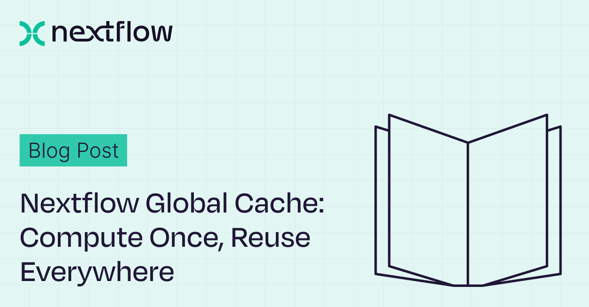 nextflowio's tweet photo. 🌐 Introducing Nextflow Global Cache: a shared caching layer that reuses tasks across runs, pipelines, and projects. If a task with the same inputs and script has already run anywhere in your workspace, Nextflow restores its outputs instead of rerunning it. https://t.co/7s6YfVrm8k