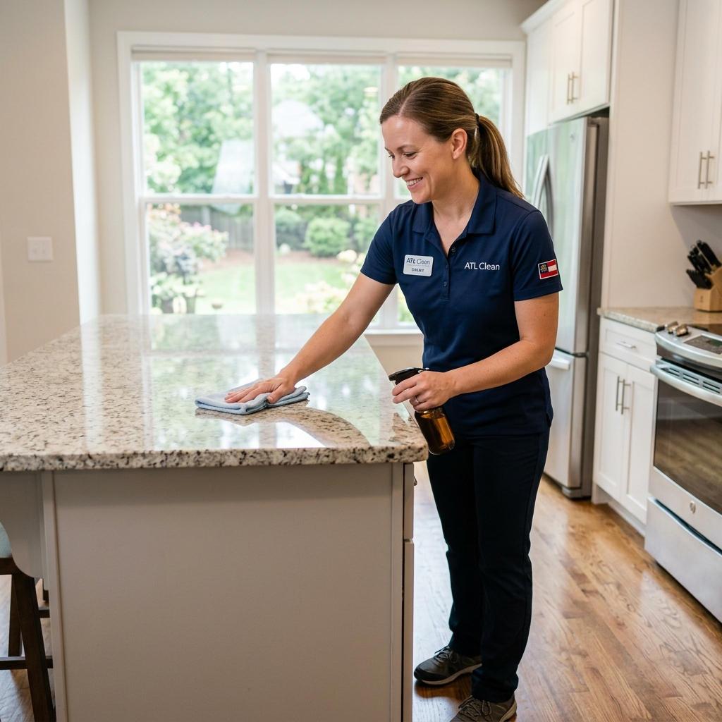 ATLCleanForce's tweet photo. Delicate woodwork and fixtures deserve measured care. Preserve your Gwinnett home with our insured, contract-free team serving North Atlanta since 2006. One-hour arrival windows and consistent crews for your peace of mind. https://t.co/NIWxMdUzN1