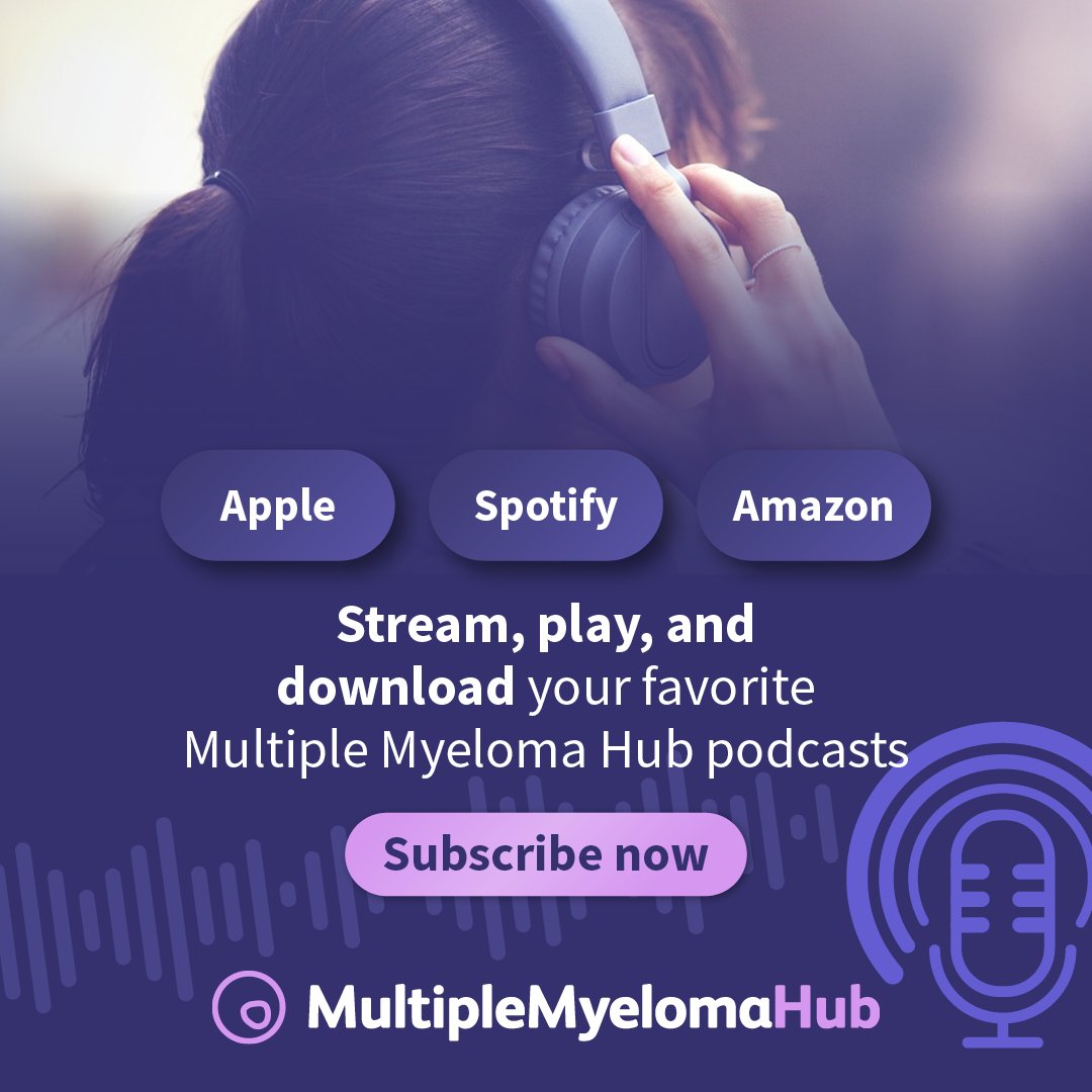 MM_Hub's tweet photo. Do you want to stay up to date with the latest insights and discussions on multiple myeloma?  

Subscribe to the Multiple Myeloma Hub podcast channel to stream, listen to, and download your favorite episodes. 

🎧 Find us on Apple Music, Spotify, and Amazon Music! 

#MMsm https://t.co/FEFLXL2CHI