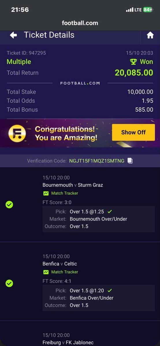 JohnNife1's tweet photo. @winnings101 Thank you boss. Ticket won. https://t.co/Z1JV346sk8