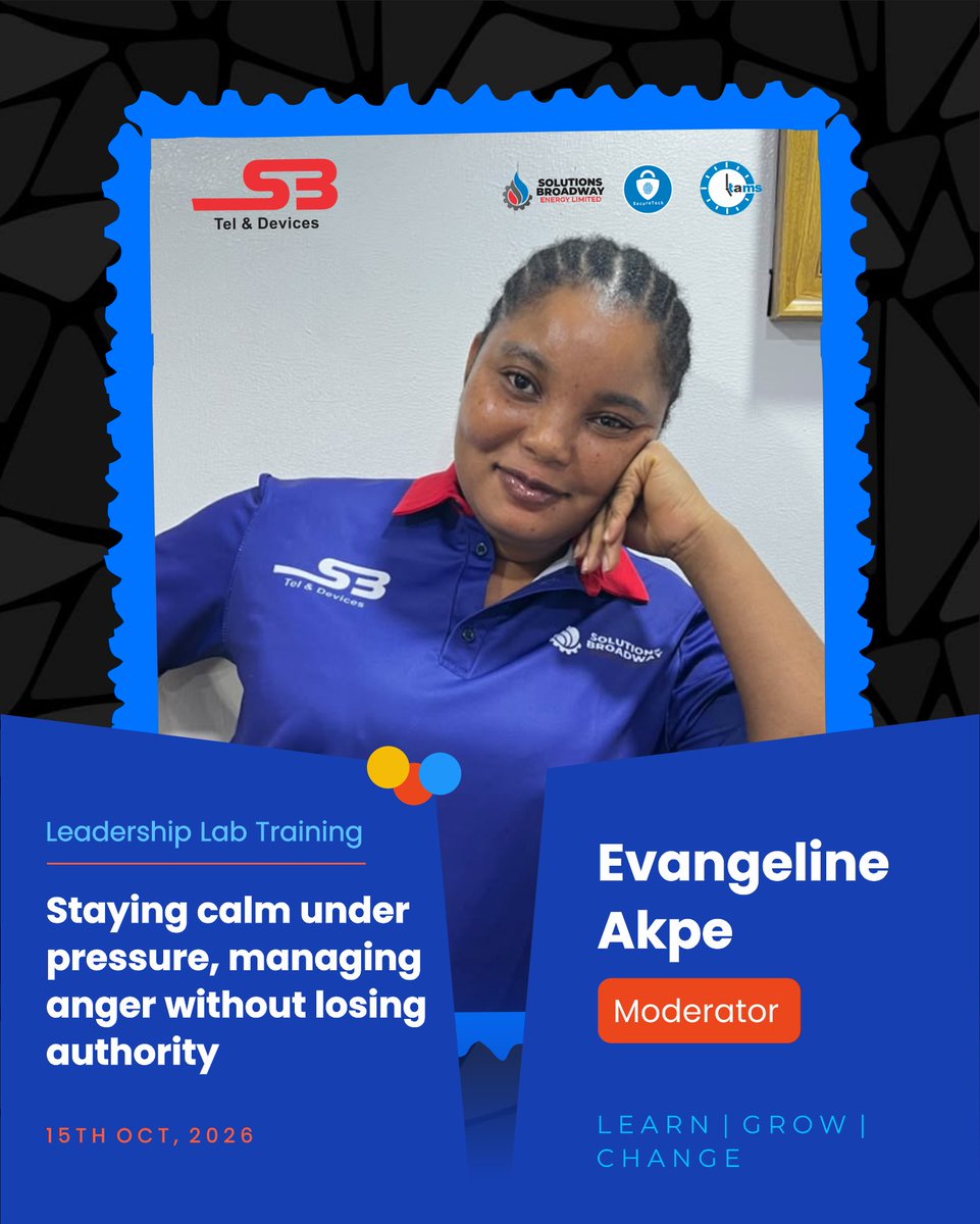 SecureTechNig's tweet photo. Great leaders master themselves before they lead others. 💡

At our Leadership Lab, Evangeline Akpe shared how to stay calm under pressure, manage anger, know your triggers, and respond with authority.

Your emotions are real; your response is your responsibility.

#LeadershipLab https://t.co/h3Of3OiZqh