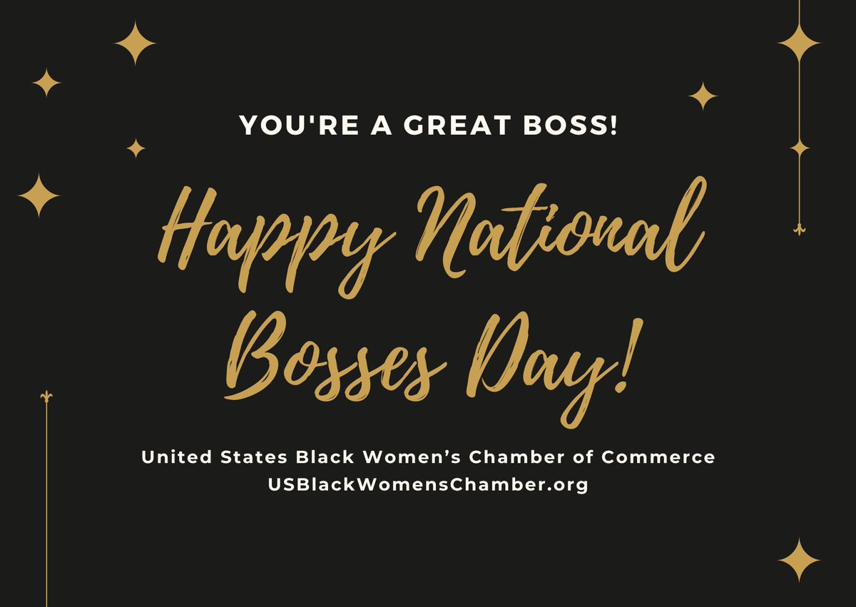 usblkwmnchamber's tweet photo. Happy #NationalBossDay! Today, we honor the visionary leaders, executives &amp; entrepreneurs driving our community forward. Thank you for your resilience, guidance, and commitment to building a more inclusive economy. 💼✨
#BossDay #BlackExcellence #Leadership #SupportBlackBusiness https://t.co/Q8ZRBuwAxE