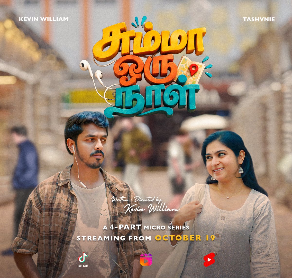 DirKevinWilliam's tweet photo. My next ☺️🎬 A Micro Series streaming from Oct 19 on Reels, TikTok &amp; Shorts 😄❤️ ft. @tashvnie_ 🫡🤗

#SummaOruNaal https://t.co/lxn2nDM1lb