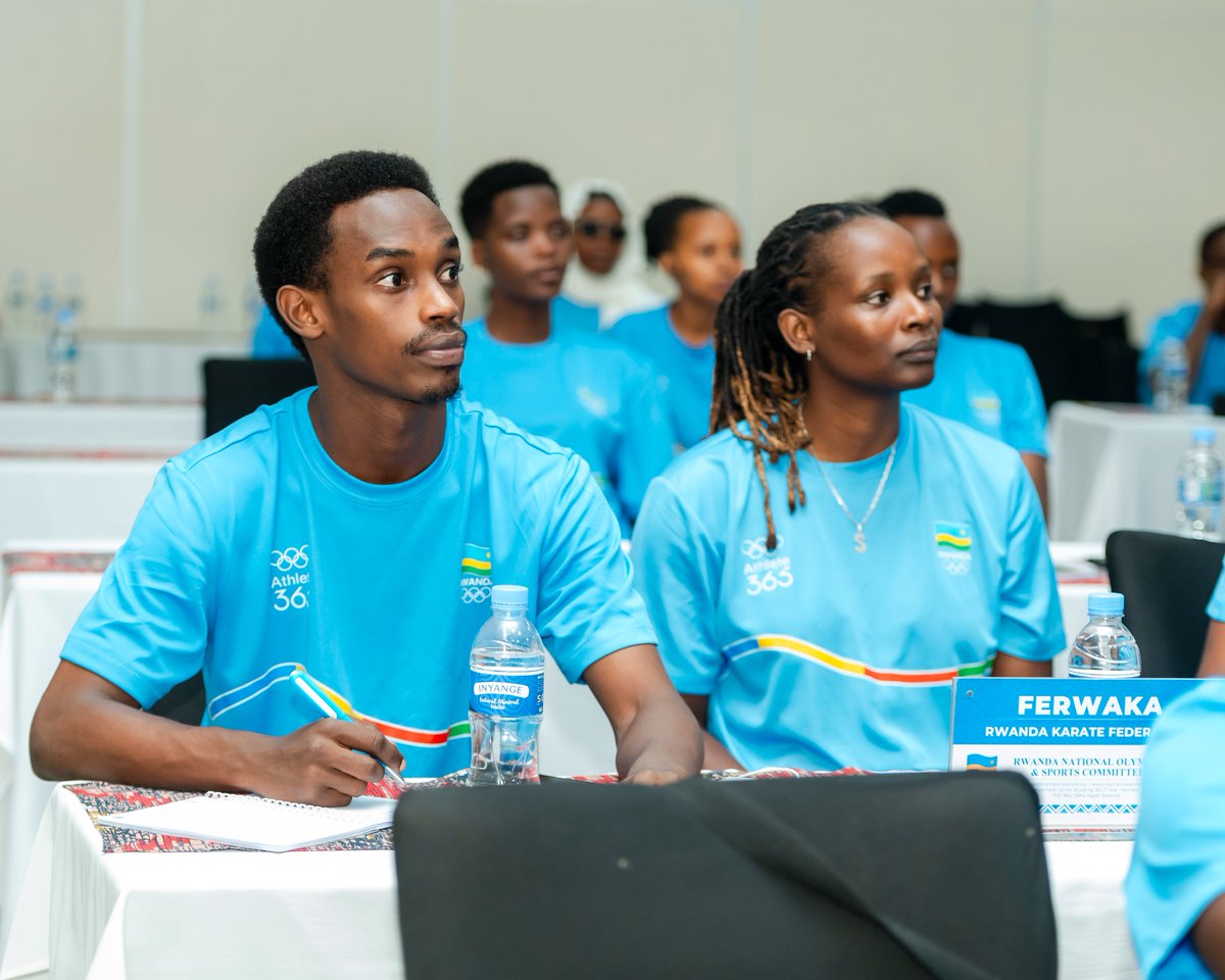 RwandaOlympic's tweet photo. Day 2 of the National Athletes' Forum began with a session on financial literacy, delivered by Mr. Ruziga Masantura Emmanuel, Head of Marketing and Sales at Rwanda National Investment Trust. https://t.co/OrNs3janyn
