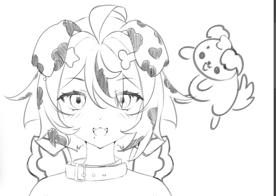 HeyItsDotty's tweet photo. she escaped the sketchbook and now she wants to be on your screen 🐾🪽

a little Dotty model WIP! still lots to draw, but the tiny fang was clearly a priority 😭💗

#VTuber #Live2DWIP #VTuberArt #live2d https://t.co/IrymNaQpsC