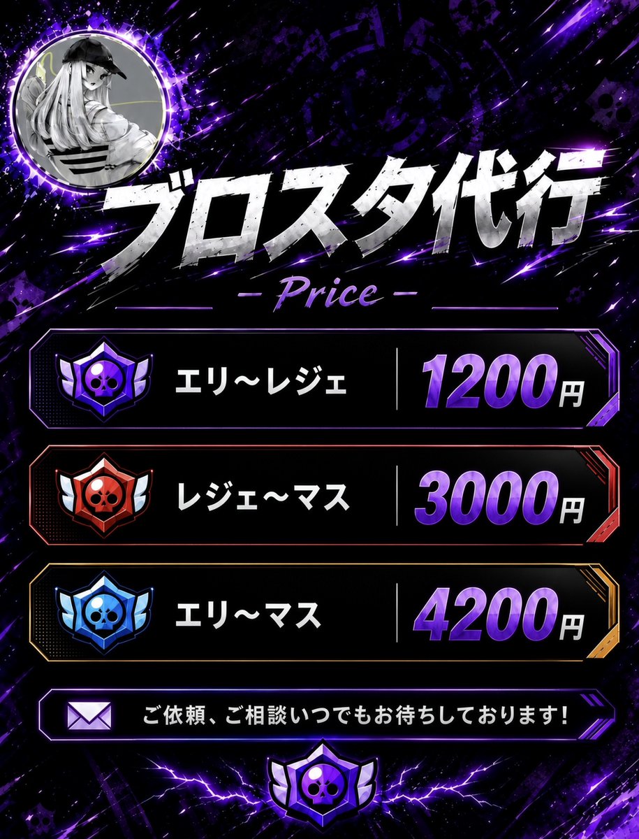 shun_ak777's tweet photo. ブロスタ代行してます
エリ～マス　4200円でやります

従業員にプロいます
総実績1000⤴️管理
DMください📩
#ブロスタ代行　#ブロスタ https://t.co/341d9kYmuz