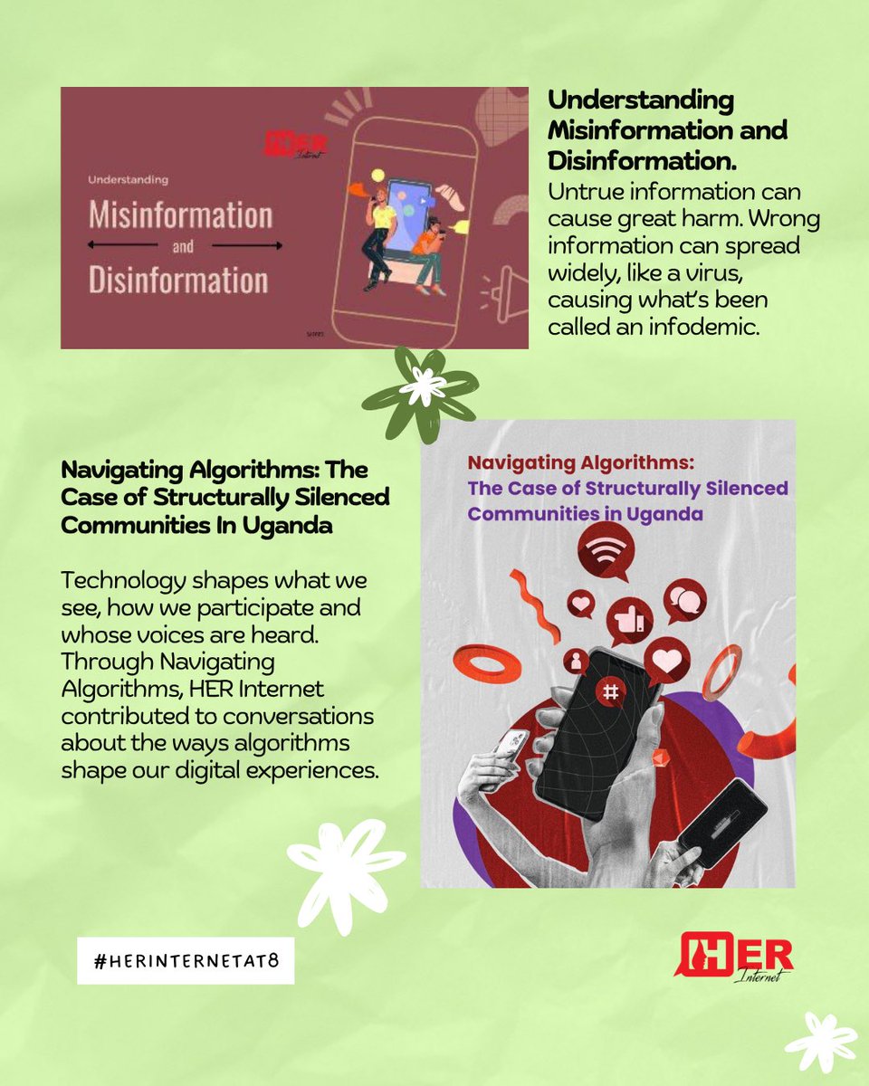 HerInternet's tweet photo. Over the years, @HerInternet has developed resources that document our lived experiences, share feminist knowledge and make digital rights more accessible.

Check out more of these from our website: https://t.co/sVaXgZxU4i 

#HERInternetAt8 https://t.co/nmyqkLoJx7