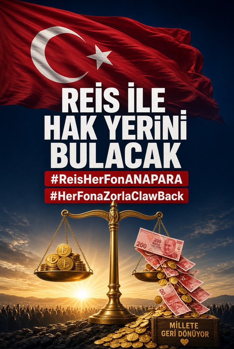 fonunakadar's tweet photo. Sayın CUMHURBAŞKANIMIZIN sözüyle adalet yerini bulacak!
Her fonda ana paramız iade edilecek, haksız kazançlar zorla clawback ile geri alınacak. 
Yanındayız, arkasındayız Reis.
#ReisHerFonANAPARA
#HerFonaZorlaClawBack
@RTErdogan @iletisim https://t.co/1Rbq0U2osq