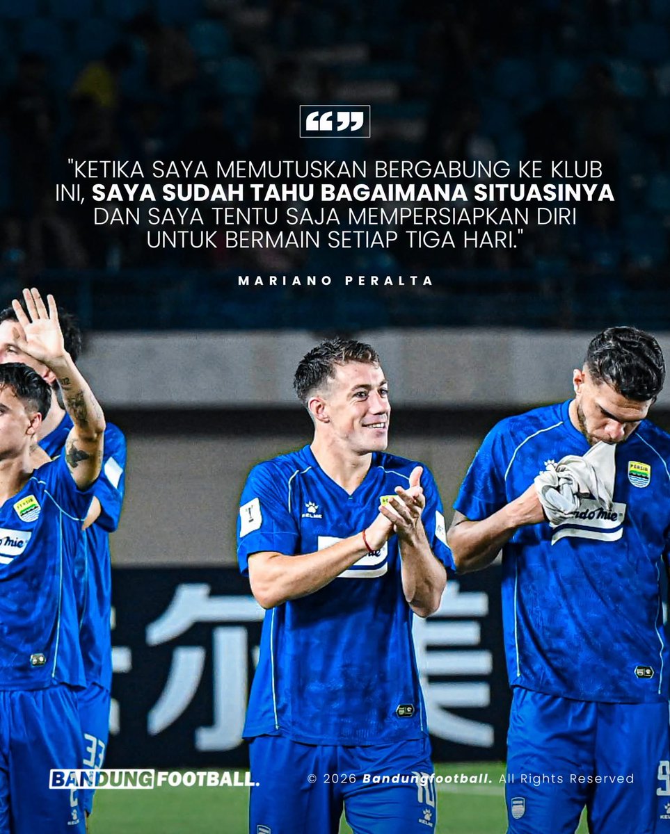 bandungfootball's tweet photo. Mr. MVP, Mariano Peralta, talking about dealing with the busy schedule with Persib 🗣️💪📆🇬🇦🔵

#BandungFootball #BFCOM #Persib #Bobotoh https://t.co/2OjM9yk99Z