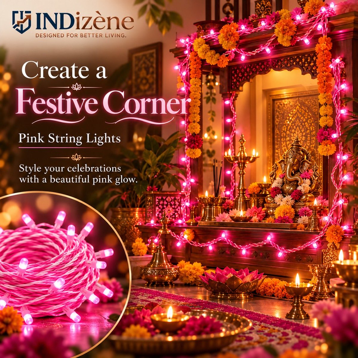 INDizene's tweet photo. 💗 Light up your celebrations with a rosy glow!

INDizene Pink Rice Lights ✨
42 LEDs | 15 m

🛍️ https://t.co/ILmxNLvVFe

#INDizene #HomeDecor https://t.co/lRDtc5RPcz