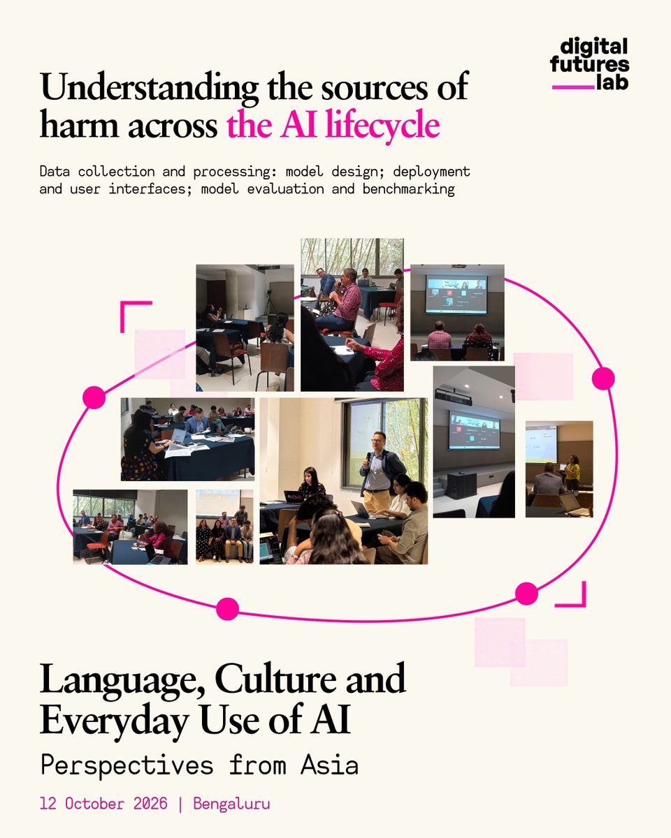 DigiFuturesLab's tweet photo. Linguistic and cultural nuances complicate AI development for the Global South. At our consultation with @IEEESA, participants from six South Asian countries flagged the risks of flattening these features along the AI lifecycle, including errors and loss of cultural heritage. https://t.co/eXk0i58huP
