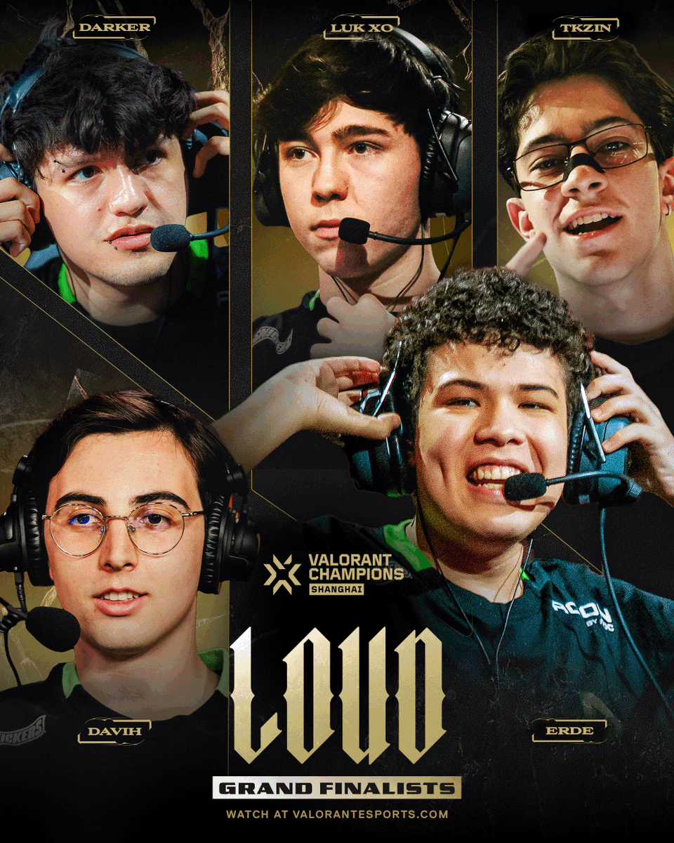 ValorantEsports's tweet photo. LIKE 2022 ALL OVER AGAIN

@LOUDgg are back in the #VALORANTChampions Grand Finals! https://t.co/u7jjp5GnWc