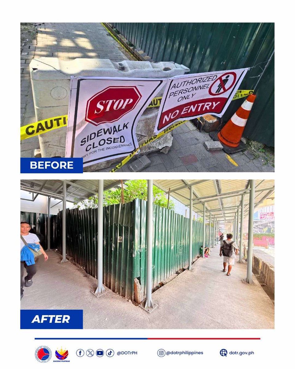 DOTrPH's tweet photo. 𝐓𝐈𝐍𝐆𝐍𝐀𝐍: Natapos na ang konstruksyon ng covered walkway na nagkokonekta sa Trinoma at SM City North EDSA mall sa Quezon City.

https://t.co/RW6fL7Iy2Y

#DOTrPH🇵🇭 
#KomyuterMuna 
#BagongPilipinas https://t.co/JVepUrWLIV