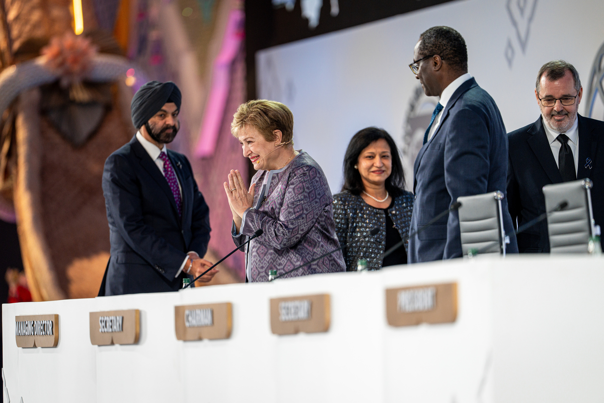 KGeorgieva's tweet photo. Improving people's lives is at the heart of everything we do. It takes time, perseverance and is best achieved when we work together. In my #IMFMeetings plenary speech, I highlighted our continued focus on growth, stability, and opportunity for all. https://t.co/lieZIdCMiq https://t.co/oh01USA3ox