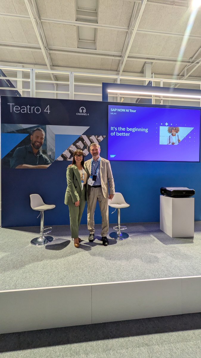 EngineeringSpa's tweet photo. It’s the beginning of better: al #SAP NOW AI Tour Milan abbiamo condiviso due percorsi di innovazione con Aria S.p.A. ed Eni Industrial Evolution che mostrano come dati e #AI possano guidare l’evoluzione verso organizzazioni sempre più intelligenti e autonome. https://t.co/ARDamd8qQ0