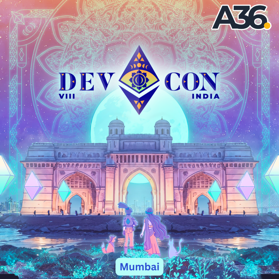 A36Labs's tweet photo. Road to Devcon 8 🇮🇳 heads to Mumbai on 17 October!

A36 Labs is bringing builders, devs, founders &amp; students together to explore Ethereum, open source, lightning demos and opportunities across the ecosystem

Let’s build towards Devcon 8

🎟️ RSVP: https://t.co/BOoPt6t3Lv https://t.co/GJNo2GcT8h