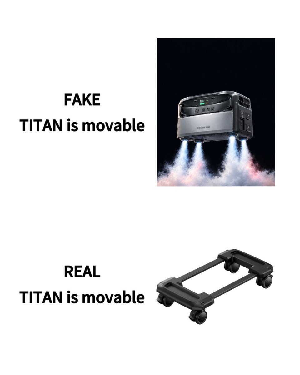 EcoFlowTech's tweet photo. Well, I just wanted y’all to know TITAN has a little car(t) coming too. 🤓

#ecoflow #ecoflowtitan #homebattery #homebackup #smarthome #tesla #roadster https://t.co/9flqXxbeMx