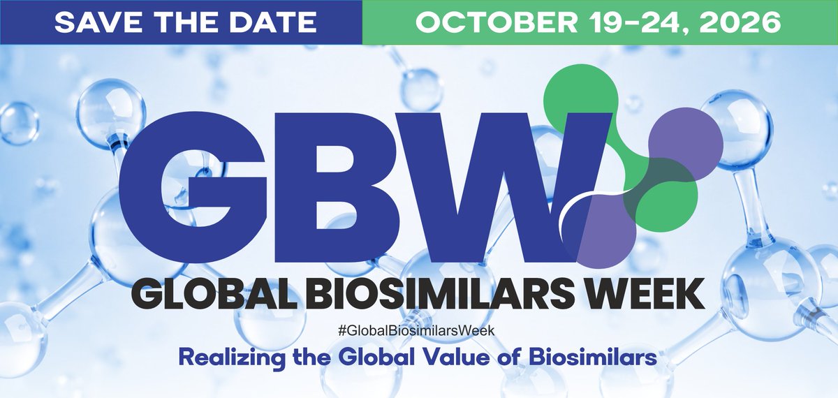 BioSim_es's tweet photo. 🥳¡Se acerca la Global Biosimilars Week!

💚Un año más, #BioSim se suma a esta campaña de concienciación organizada por @IGBAmedicines que dará comienzo el próximo lunes 19 de octubre.

🗓️Estad atentos a nuestras redes porque a lo largo de la semana, y en línea con el lema de esta edición: "Aprovechando el valor global de los biosimilares", destacaremos la importancia que tienen estos medicamentos para los #pacientes, los #profesionales sanitarios, el sistema #sanitario y la #industria.

¡Únete al movimiento biosimilar!

#GlobalBiosimilarsWeek #GBW2026 #SemanaMundialDeLosBiosimilares

https://t.co/jW1x8cTIHf