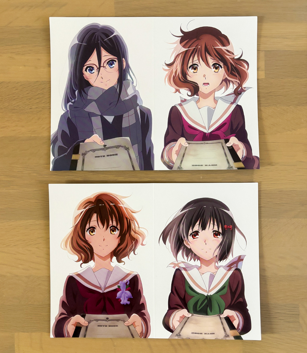 anime_eupho's tweet photo. ＼ 入場者プレゼント 配布中🎁／

描き下ろし
〈つなぐ・つむぐ〉ビジュアルカード💫

✿ あすかから久美子へVer.
✿ 久美子から奏へVer.

※全2種ランダム、数量限定

#ユーフォ最終楽章 後編 大ヒット上映中🎬
#anime_eupho https://t.co/c93Yv7nRNR