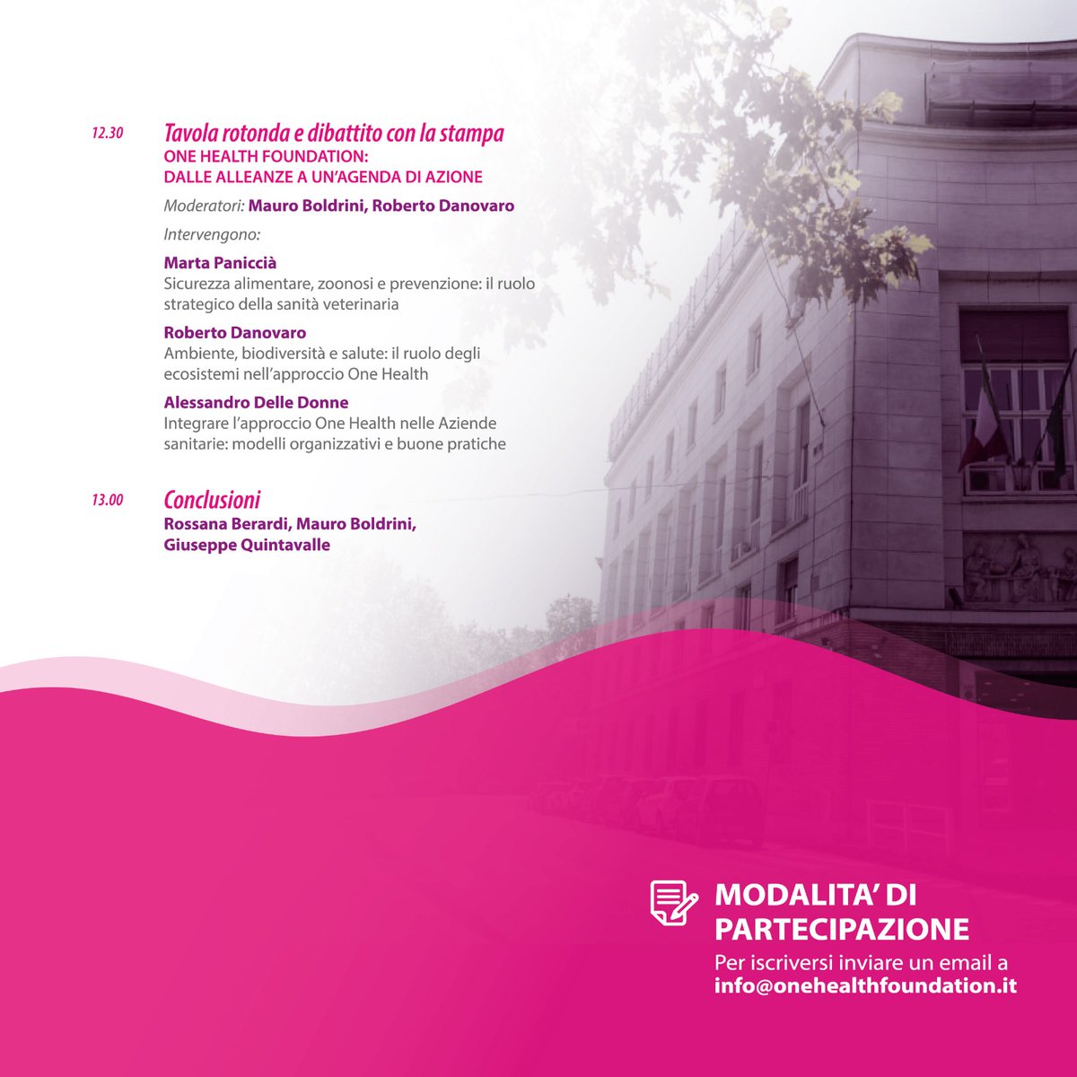 onehtfoundation's tweet photo. Giovedì 29 ottobre, a Roma, saremo impegnati in una giornata dedicata alla One Health. Un’occasione di confronto per approfondire temi quali alleanze, #innovazioni, #salute del futuro e il ruolo delle nuove generazioni. 

Consulta qui il programma completo. 

#onehealth https://t.co/NhJ0IwgsS7