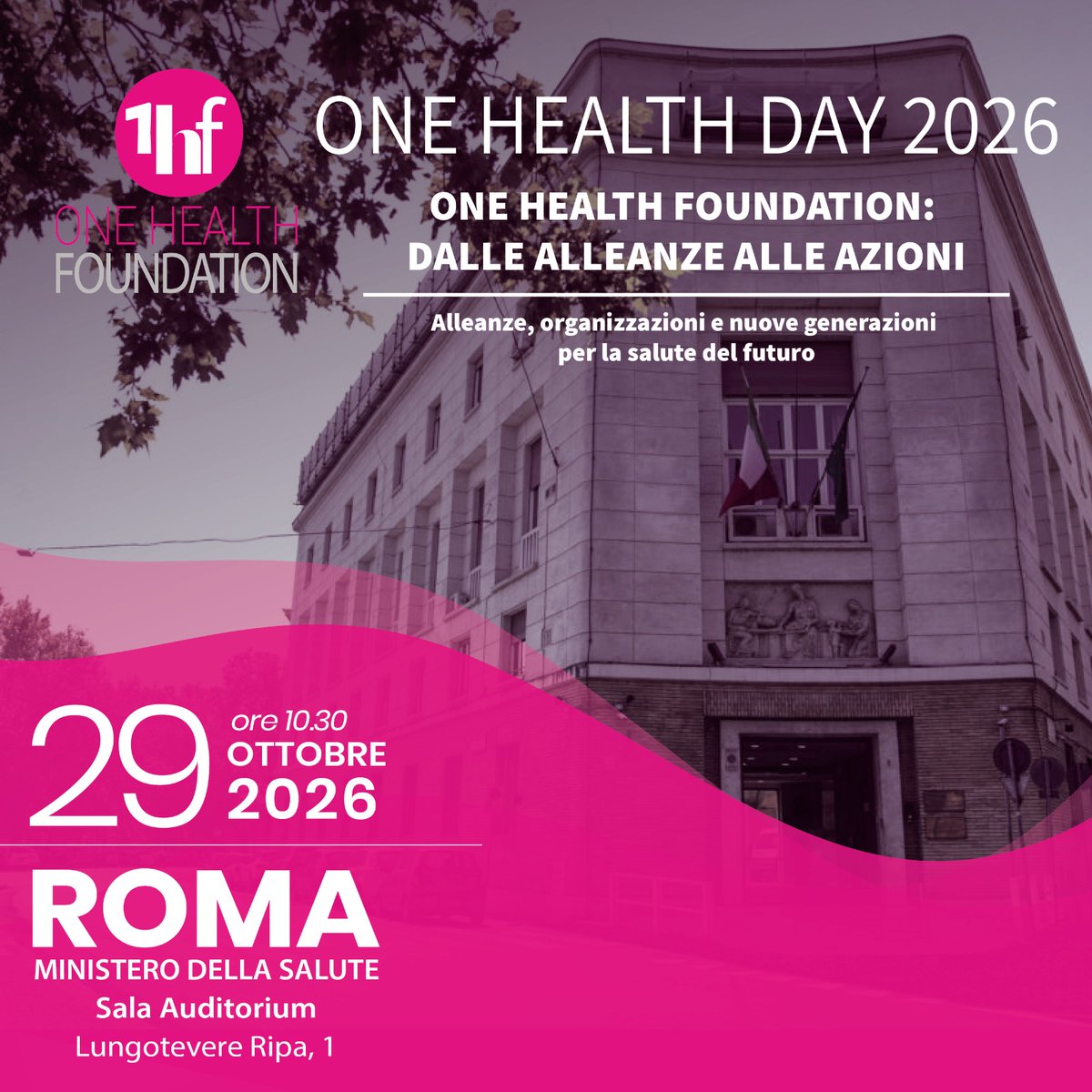 onehtfoundation's tweet photo. Giovedì 29 ottobre, a Roma, saremo impegnati in una giornata dedicata alla One Health. Un’occasione di confronto per approfondire temi quali alleanze, #innovazioni, #salute del futuro e il ruolo delle nuove generazioni. 

Consulta qui il programma completo. 

#onehealth https://t.co/NhJ0IwgsS7